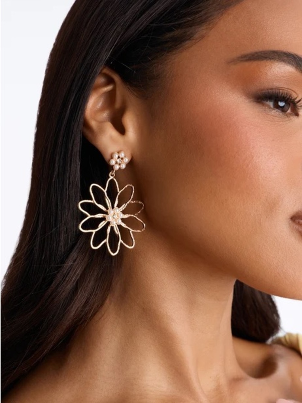 Wildflower Energy Gold Floral Drop Earrings NEW 🏷️